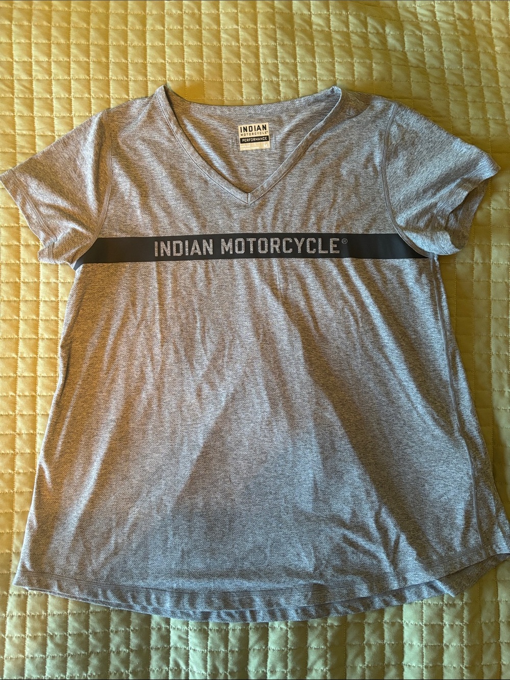 Indian Motorcycle Heather Gray V-Neck Tee